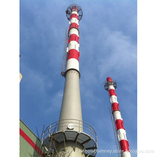 Freestanding Double Wall Steel Chimney Stack